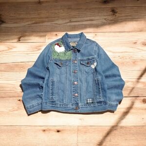Girls 8–10 Reworked Jean Jacket by ROMERO FOLKWORKS™ - Hand stitched